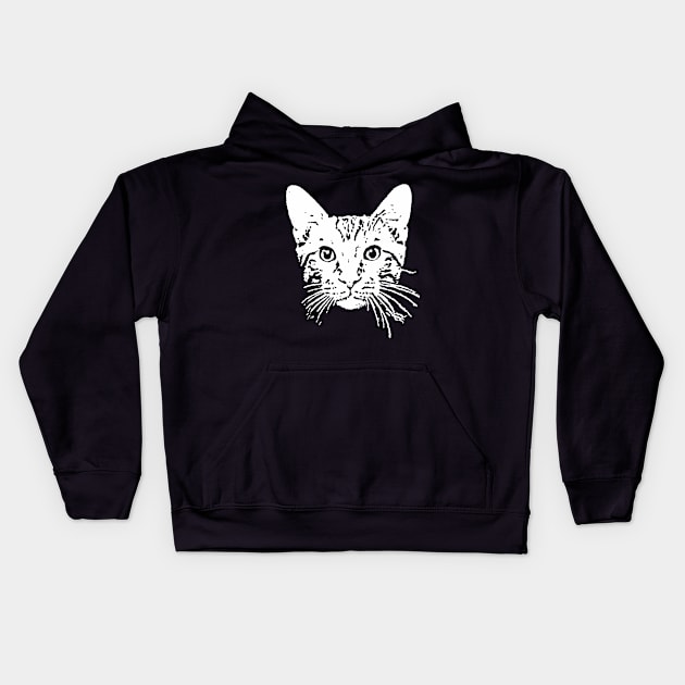 Tabby Cat Kids Hoodie by childofthecorn